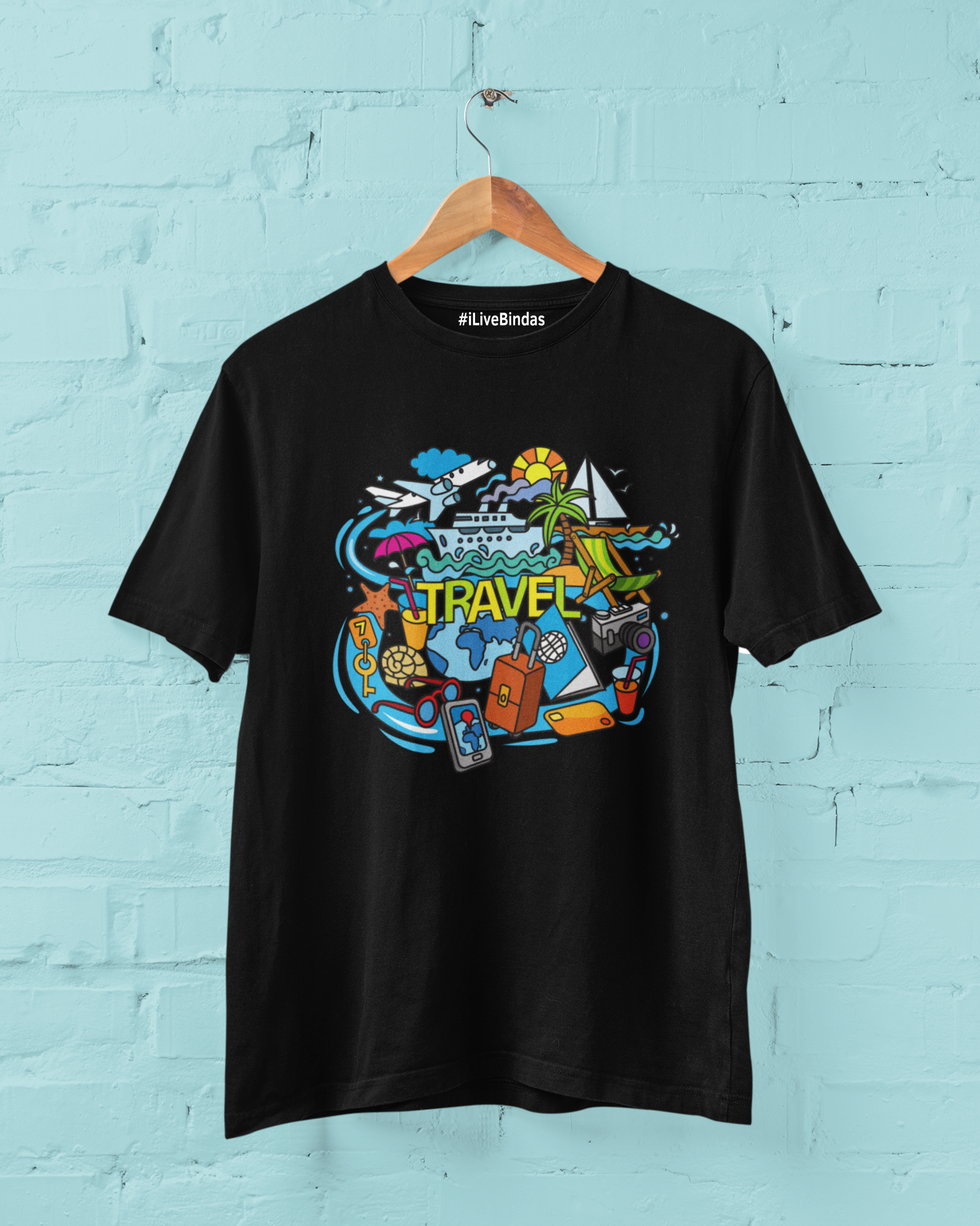 TRAVEL 100% COTTON T-SHIRT