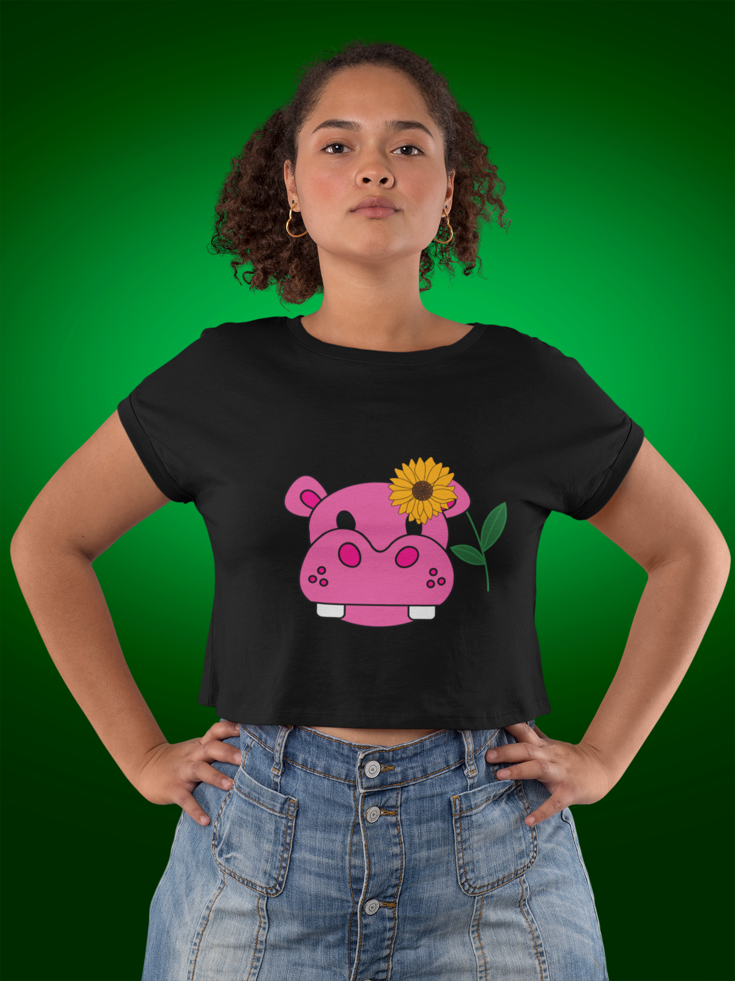 CUTE HIPPO CROP TOP