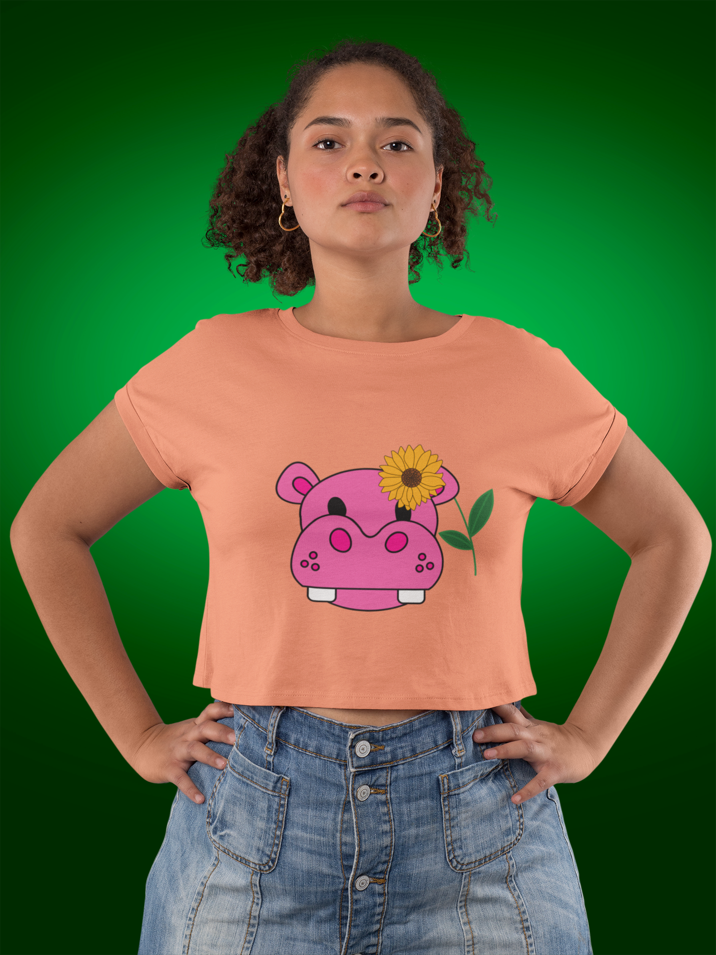 CUTE HIPPO CROP TOP