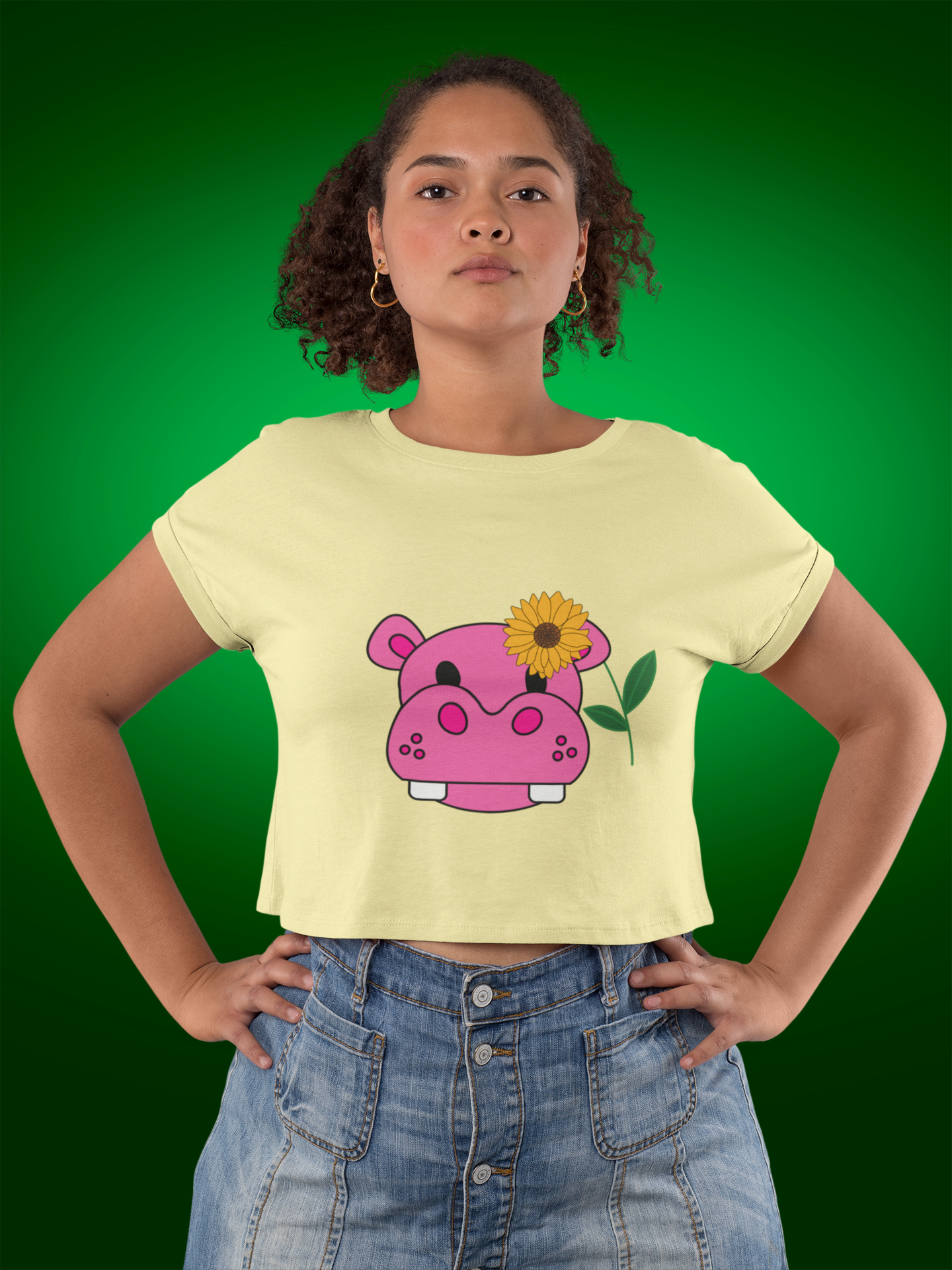 CUTE HIPPO CROP TOP