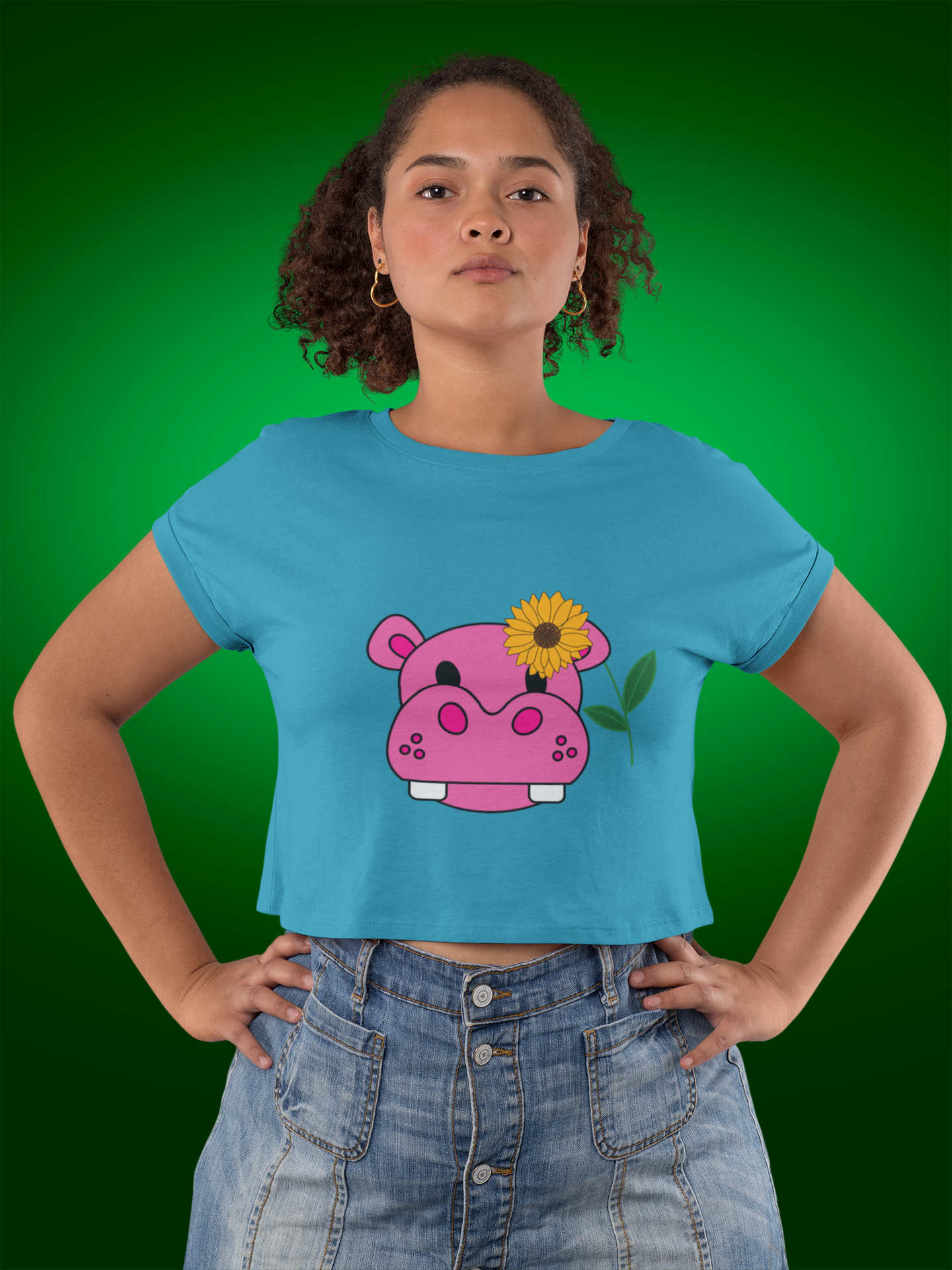 CUTE HIPPO CROP TOP