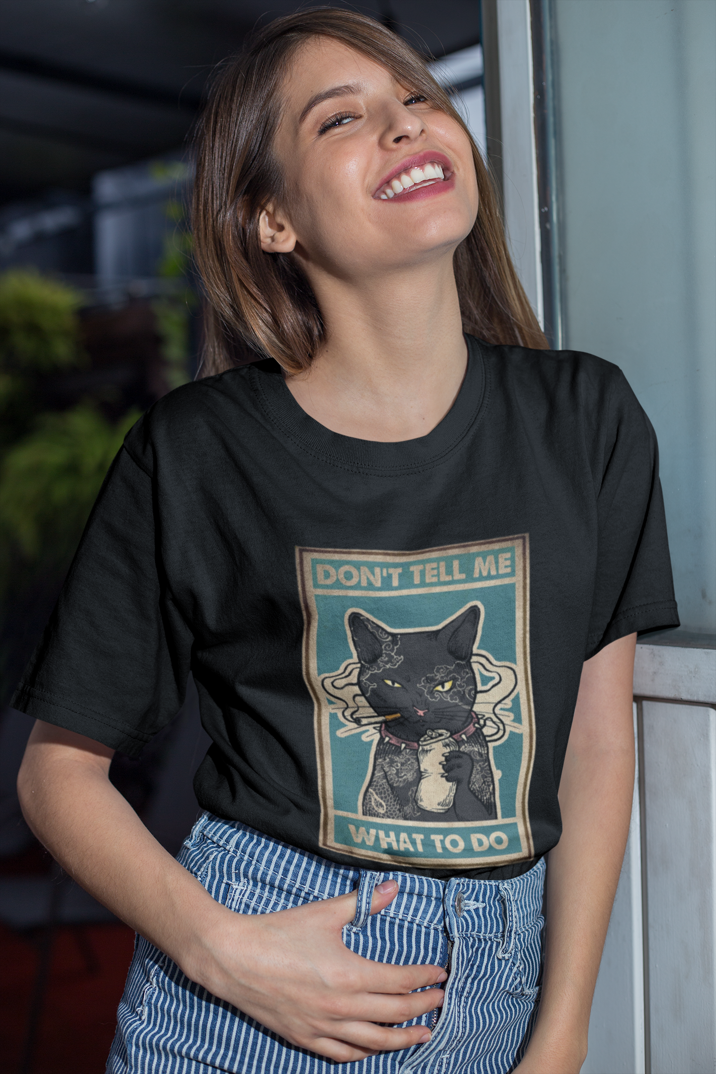 DON'T TELL ME CAT DESIGN 100% COTTON T-SHIRT (UNISEX FIT)